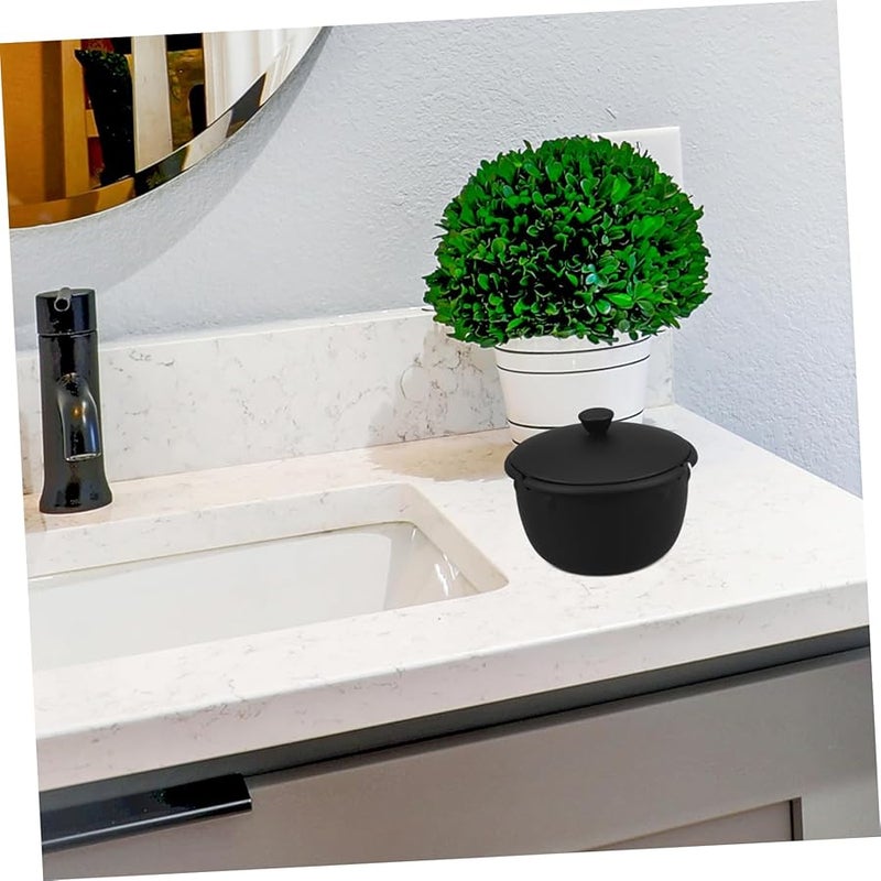 Cabilock Retro Vertical Ashtray with Lid for Home and Car Black - Image 4